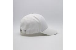 China 6 Eyelets Curved Brim Embroidered Baseball Caps White Custom Sport Hat supplier