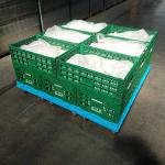 Green Plastic Storage Crate 600x400x220cm For Fruit Vegetable