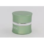 Eye Cream Green Glass Cosmetic Jars 15g Cosmetic Packing Aluminum Shell for sale