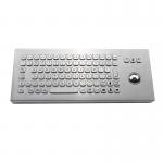 Desktop Compact Industrial Keyboard With Trackball Metal Vandal Proof for sale