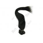 Unprocessed Custom Human Hair Wigs / U - Tip Long Pre Bonded Hair Extensions for sale