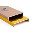 Golden Anodised Aluminium U Channel , GB U Section Aluminium Extrusion for sale