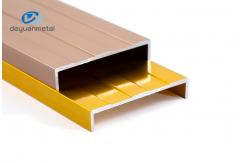 China Golden Anodised Aluminium U Channel , GB U Section Aluminium Extrusion supplier