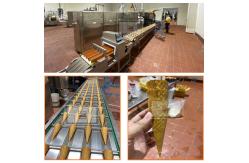 China Milk Flavor Ice Cream Sugar Cones 135mm Height With 23 Degree Angle supplier