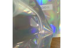 China Clothes Underwear Packaging Stand Up Zipper Pouch Bags Iridescent Glitter Holographic k supplier