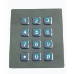 PS/2 or USB led backlit metal numeric keypad with protuberant keys RS232 interface for sale
