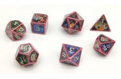 China Nontoxic Luxury Metal RPG Dice 7 Piece Set Hand Pouring Durable supplier