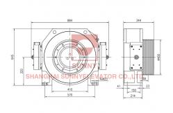 China 2.5m/S VVVF Gearless Traction Machine Mechanical Safety 1600kg Load supplier
