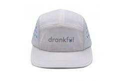 China 5 Panel Camper Hat Sports Mesh Sweatband Customized Eyelets laser supplier