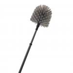 SUS Pole Extendable Cobweb Brush Medium Stiff Bristles Telescopic Cobweb Duster For Walls for sale