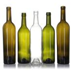 Wholesale Logo Clear Empty 750ml Glass Wine Bottles With Top Lid And Cover