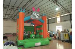 China Carotte / Rabbite Combo Inflatable Jump House Strong Pvc Fire Resistance For Backyard supplier