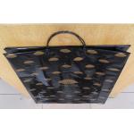 Black HDPE / LDPE Hard Loop Plastic Handle Bag For Christmas Gift for sale