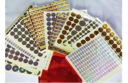 China Permanent Glossy Waterproof Holographic Security Stickers With Multicolor supplier