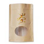 custom printed flat bottom high quality  kraft paper bag for tea/coffee packaging with zipper k mylar and window for sale