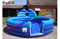 China Plato PVC Blue Inflatable Water Pools , Kids Soap Foam Pitch Custom Made supplier