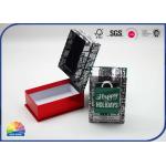 Customized Clay Coated Printing Gift Box Recyclable With Hinged Lid