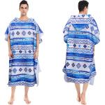Wholesale Custom Logo Quick Dry Suede Microfiber Surf Poncho Modern Beach Towel Hood for Adults Children Sports Pattern Knitted for sale
