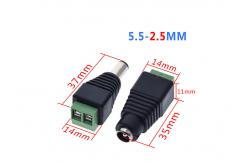 China 2.5MM Diameter DC Power Plug Adapter 12V Female Male connector supplier