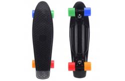 China Mini Penny Complete Skateboards Black Deck With PU Wheels supplier
