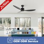 Small And Low Profile Black Modern Ceiling Fan DC Motor ABS Blade