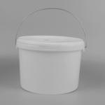 White Round Plastic Pail FDA Certified Capacity Depand On Customer'S Demand for sale