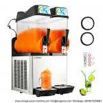 Rotating ABS Steel 2 Tank Slush Machine 24 Liter For Cold Drink for sale