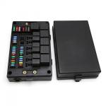 Black Plastic Track Bussed Mini Aux Fuse Relay Box For Auto Circuit Protection 40A Current for sale