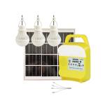 5W Solar Emergency Panel Lights Bulb Energy Saving System Kit Set With Fan