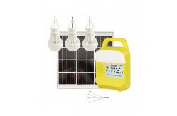 China 5W Solar Emergency Panel Lights Bulb Energy Saving System Kit Set With Fan supplier