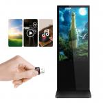 Manufacturer 43 49 55 65 inch Floor Stand LCD Advertising Display Screen HD Totem Player Digital Signage Kiosk for sale