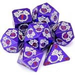 multi faceted solid metal dice set DND RPG Colorful Flying Dragon Crucho Board Game for sale