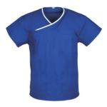 155 GSM Rolled Collar Plain Woven Dark Blue Medical Uniform Nurse Scrubs for sale