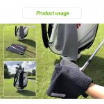 Recycled Microfiber Waffle Weave Golf Towel Custom Logo With Hook
