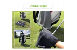 China Recycled Microfiber Waffle Weave Golf Towel Custom Logo With Hook supplier