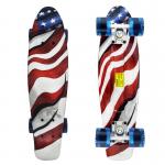 22inch Penny Complete Skateboards With USA Flag Print White Aluminum Trucks for sale