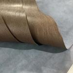 Width 1.43M Artificial Leather Fabric , Woven Plain Colour Change Leather for sale