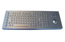 China 100 keys scratch proof stainless steel keyboard with optical trackball and numeric keypad supplier