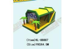 China Children Fun Park Inflatable Bouncer House With Palm Trees supplier