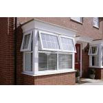 European Style PVC Awning Outward Opening Window UPVC Double Glass Windows