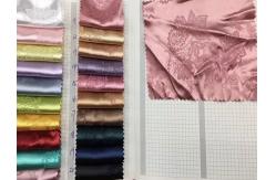 China 150cm Width 180gsm Polyester Jacquard Satin Fabric Textured Floral Printed supplier