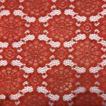 Skin friendly 150cm Red Bridal Lace Fabric Lace Netting Fabric for sale