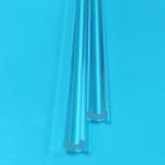 Semi Circular Groove Fused Quartz Substrate 4×3.6×185mm Precision Machined