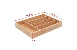 China 5-slot bamboo kitchen cutlery drawer organizer supplier