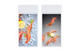 China Hanging double sided lcd advertising screen with remote control software supplier
