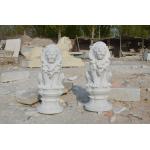 Granite Travertine Large Lion Statue Stone Carving Sculpture for sale