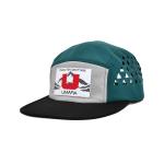 100% Polyester 5 Panel Laser Cutting Camper Gorra Cap With Woven Label for sale