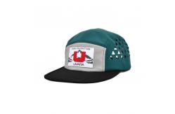 China 100% Polyester 5 Panel Laser Cutting Camper Gorra Cap With Woven Label supplier