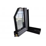 Double Glass Aluminum Folding System Window With Thermal Break Strips for sale