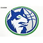 Large Clothing Embroidery Patches Heat Seal Wolf Logo Diameter 9 Inches for sale